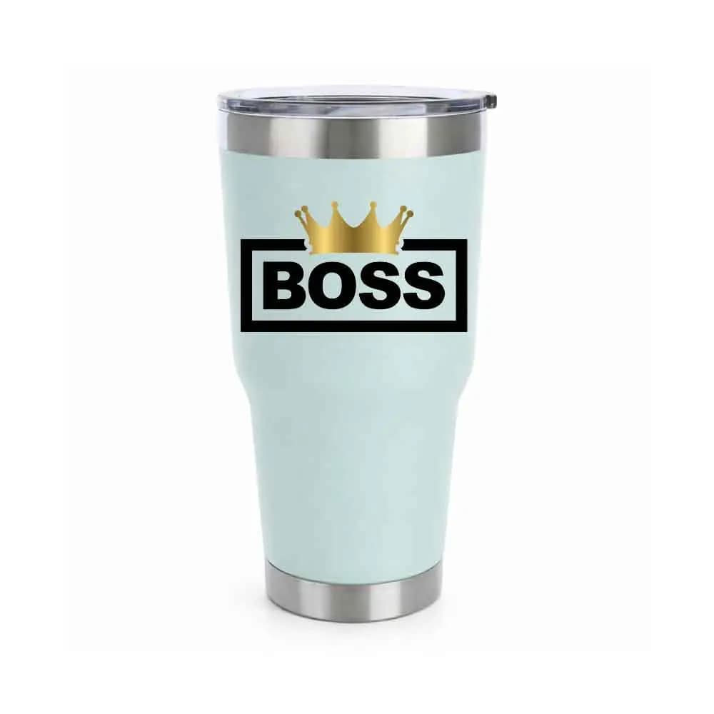 Boss Crown 30oz Insulated Vacuum Sealed Tumbler