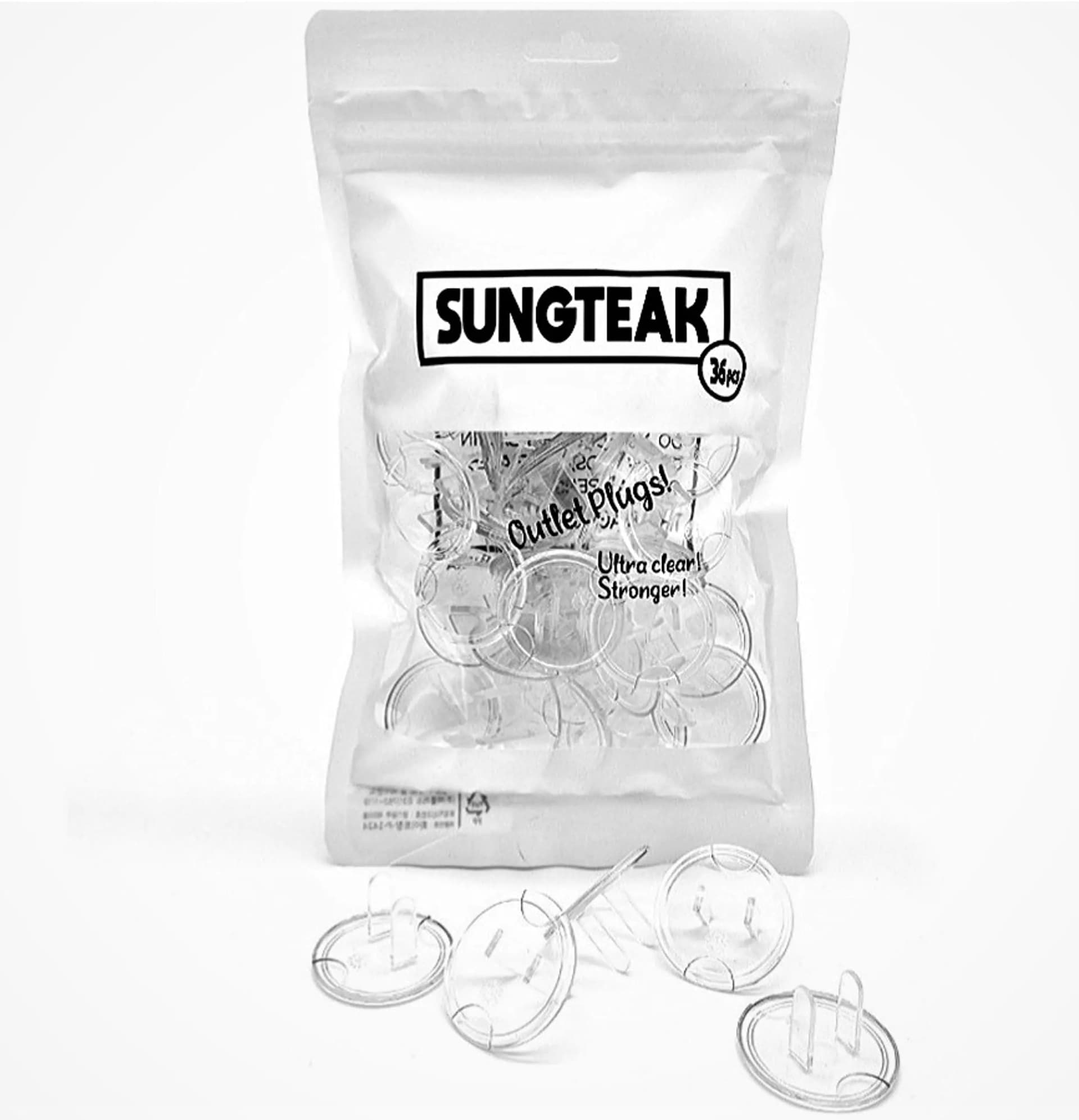 SUNGTEAK Premium Outlet Plugs Covers Childproof-Baby Safety Clear Products-Electrical Protector Caps-Child Proofing Plug Covers for Electrical Outlets (25 Pack)