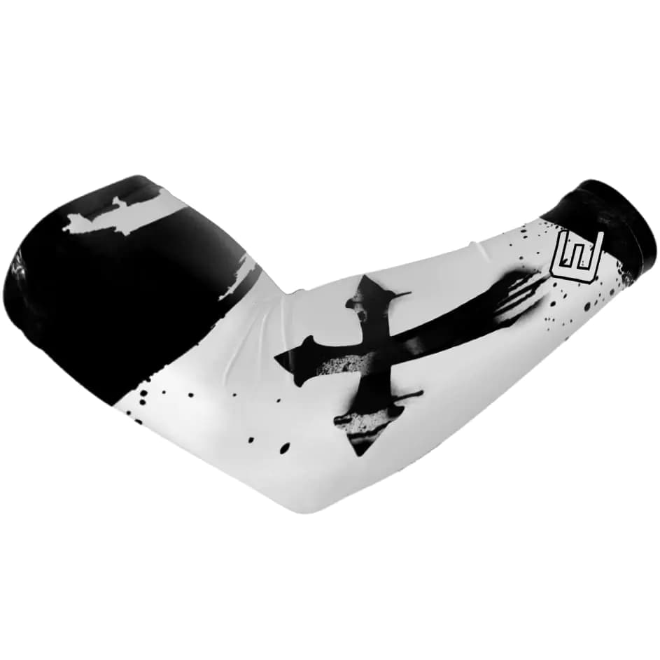 Elite Athletic Gear Religous Compression Arm Sleeves - Youth & Adult Sizes - Sports & Fitness - Sold Individually (Cross ADULT S/M)