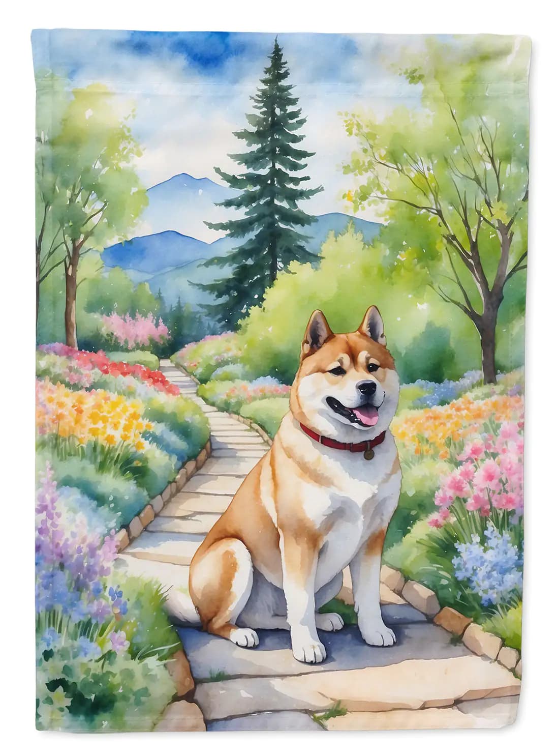 Akita Spring Garden Flag