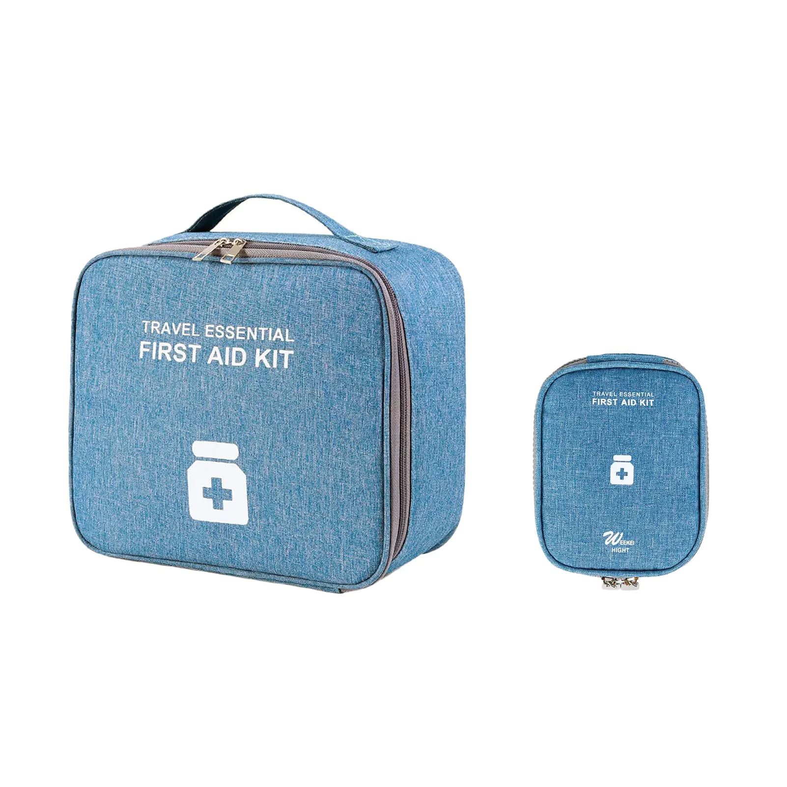 TOPASION First Aid Bags Empty Travel Medicine Bag Medical Supplies Organizer Bag Portable Kit for Traveling Car Home Camping Office Hiking Outdoor (Cationic Sky Blue)