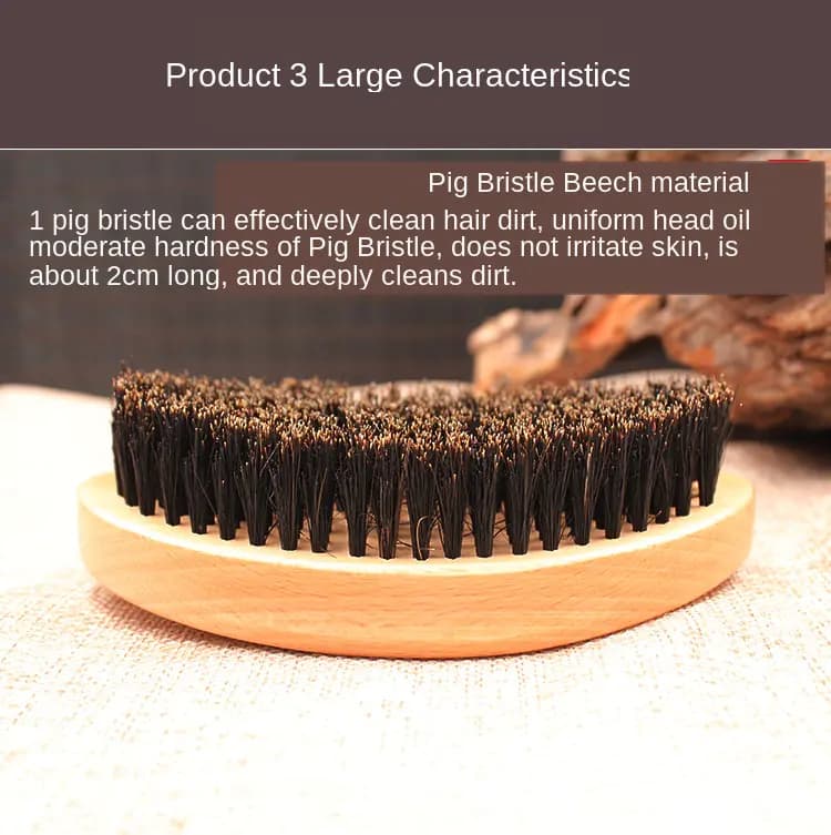 Men's Beard Brush and Comb for Personal Care Styling