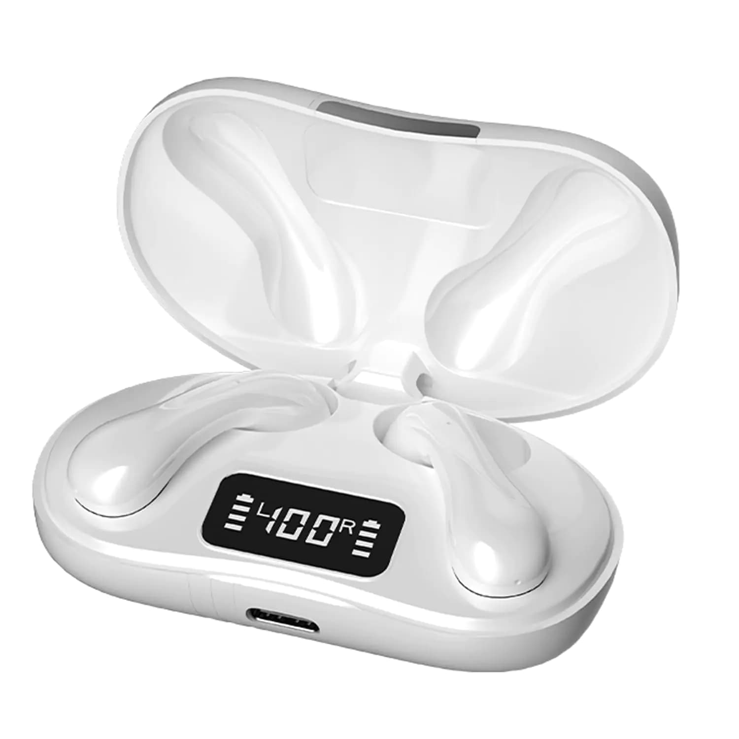 UNIONOW Wireless Earbuds V5.3 Wireless Headphones with Wireless Charging CaseTouch Control Easy to UseStereo and Noise Cancelling Wireless Earphones. (White)