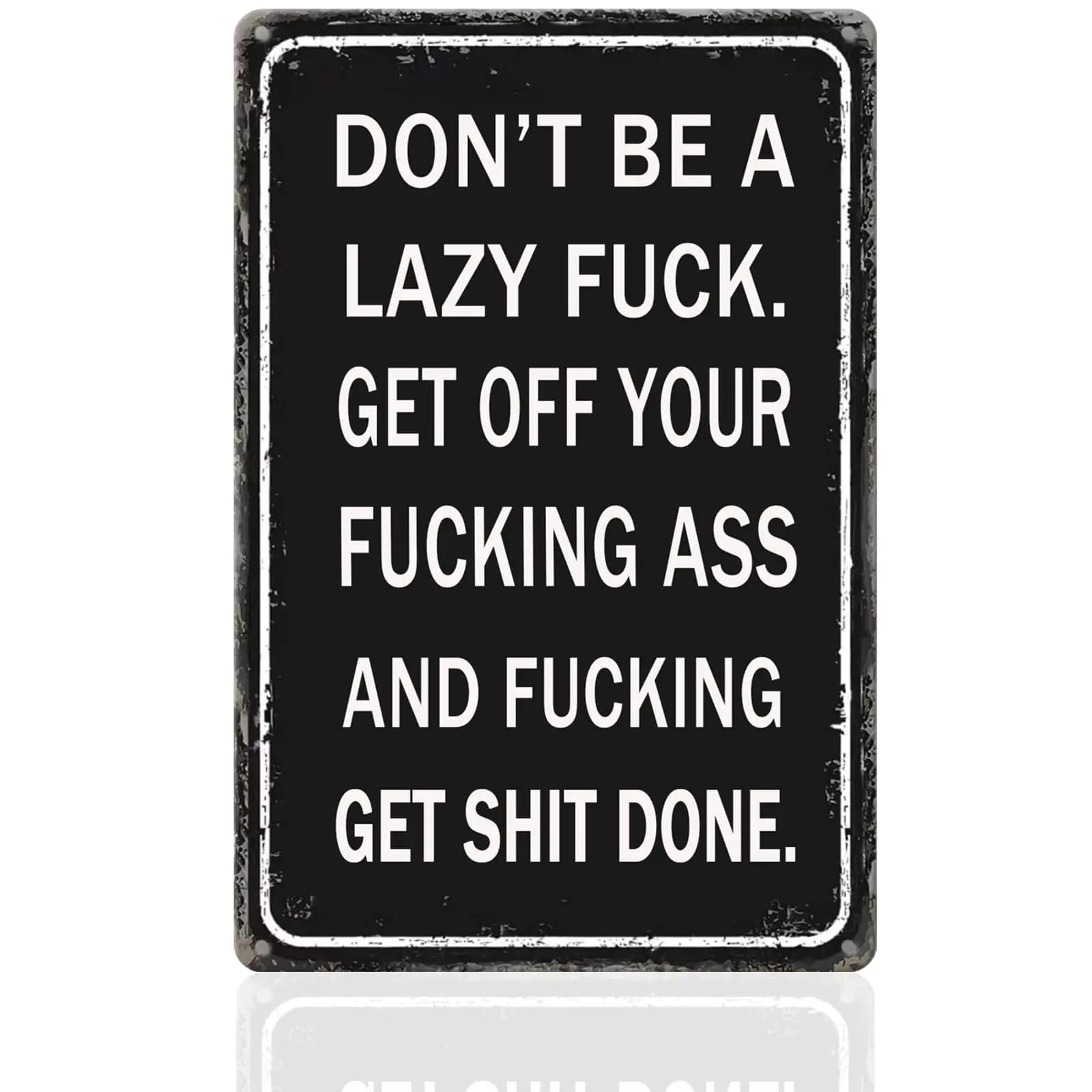 Masleo Gym Sign 8x12 inches Funny Motivational Poster Tin Sign for Home Decor