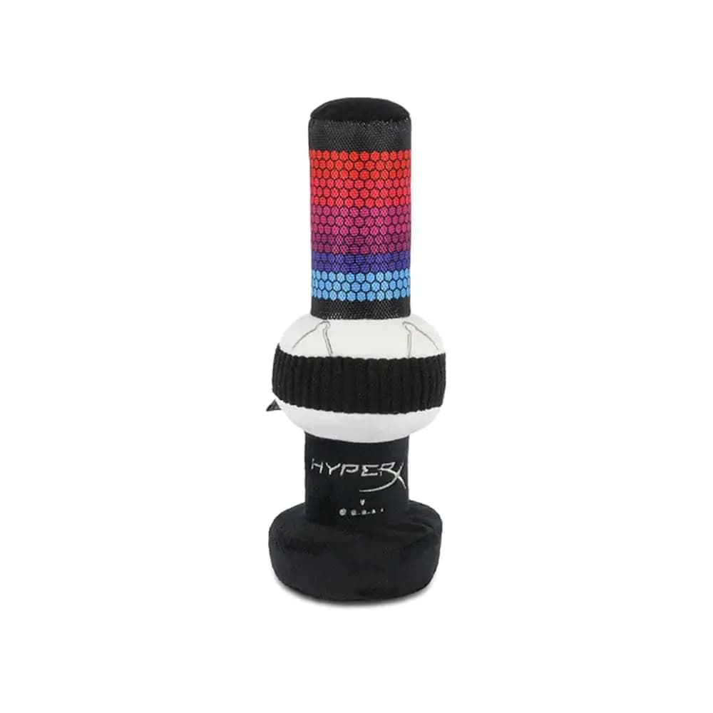 P.L.A.Y. Cute Plush Dog Toys - Hyper X P.L.A.Y. Gaming Accessories Dog Toy Collab - Computer Gamer Themed Durable Squeaker Chew Toy - Great for Puppies & Small Medium Large Dogs (Microphone)