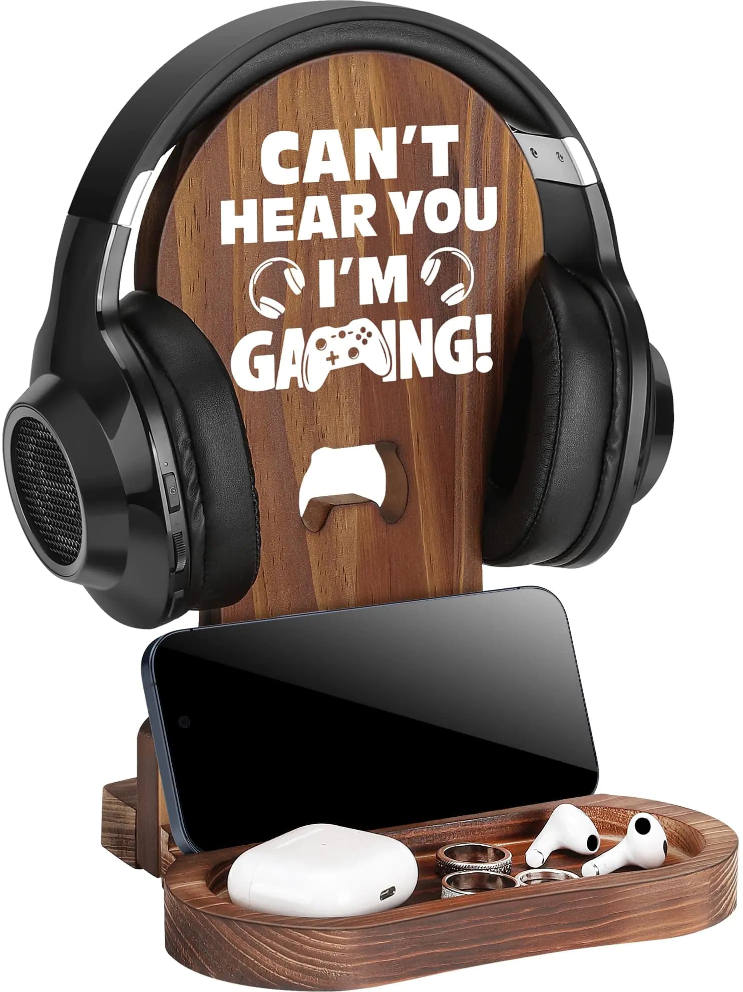 Wooden Gaming Headset Stand
