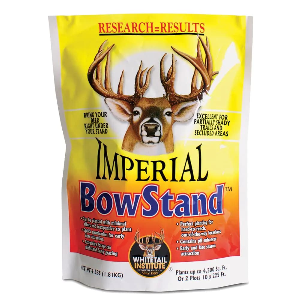 Whitetail Institute BowStand Deer Food Plot Seed Annual Forage Designed to Attract Deer to Small Remote Food Plots for Bow Hunting Can Be Planted with Hand Tools 4 lbs (4500 sq ft)