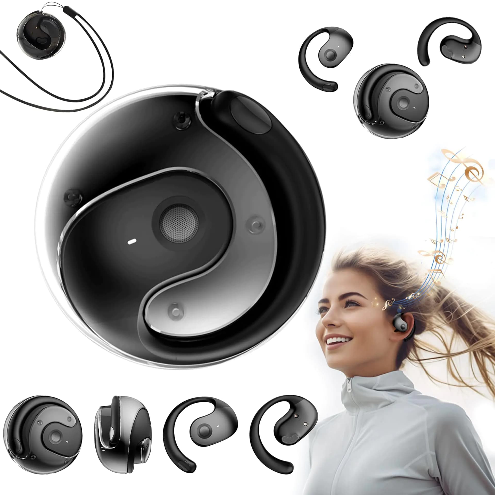 Open Ear HeadphonesHy-T26 X15 Pro Earphone Wireless BluetoothOws Hanging Earphones 5.4 BluetoothX15 Pro Wireless Earbuds Bluetooth HeadphonesBT 5.4 EarphonesWireless Earbuds Black