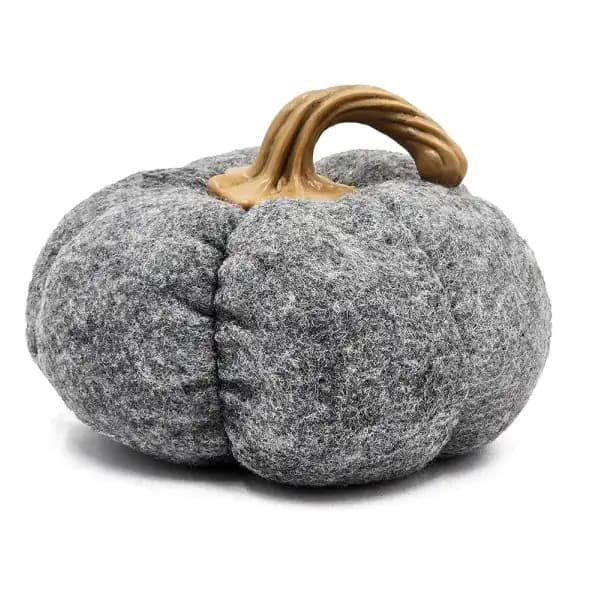 Set Of 3, 8.3x8.3x5.5 Gray Pumpkin, Pumpkin Ornament Decor For Holiday Harvest Festival Fall Festival Thanksgiving