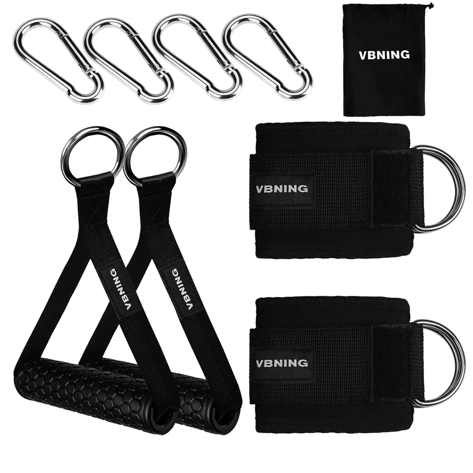 Ankle Straps for Cable Machines and Exercise Handles — Replacement Fitness Equipment for Strength Trainer. Gym Attachments for Leg Extensions Heavy Duty Working Out Handles Accessories.
