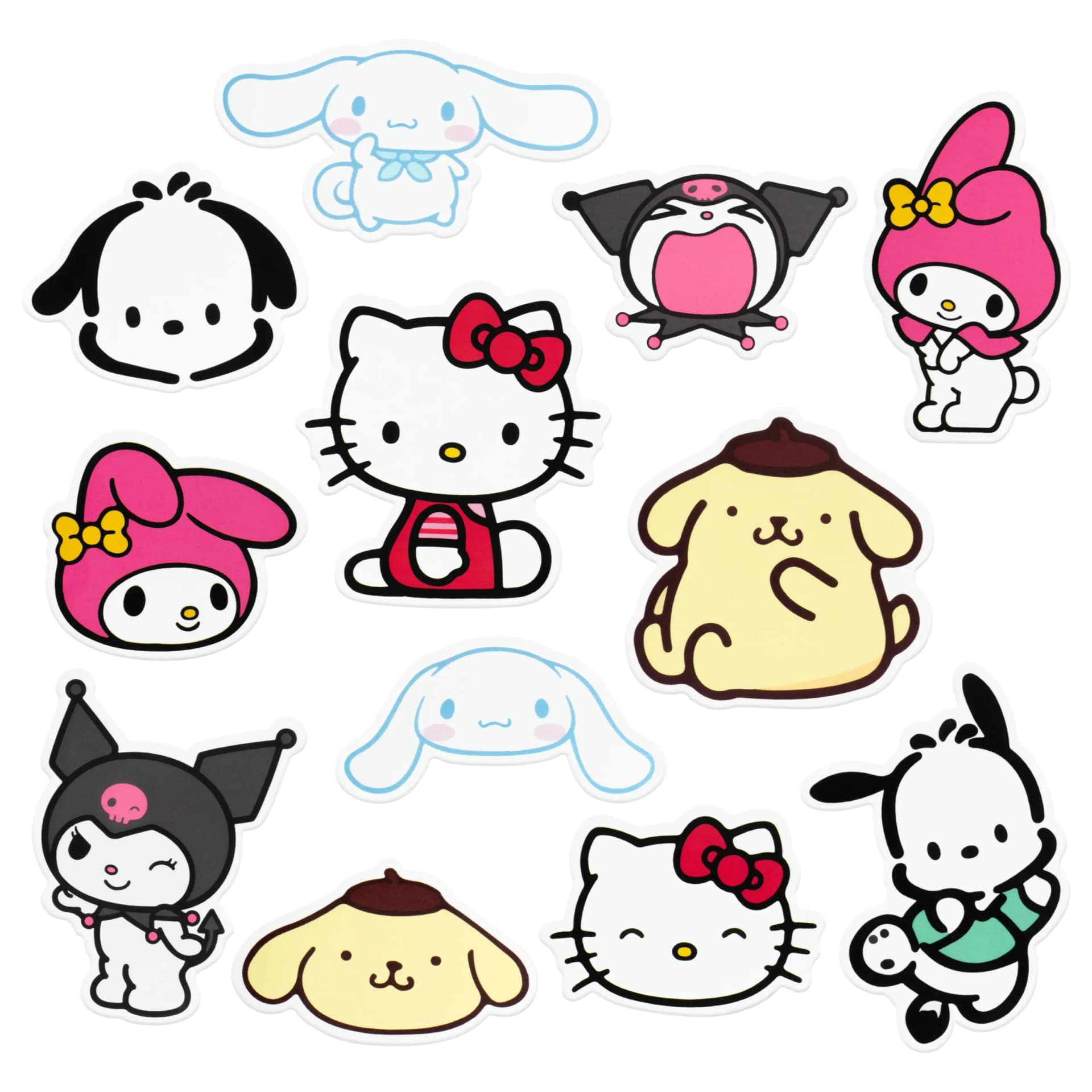 12Pcs Kawaii Cartoon Refrigerator Magnets Cute Anime Characters Fridge Magnetic Stickers Decorative Office Home Kitchen Supplies Essentials Accessories Collection Gift for Locker Whiteboard Dishwasher