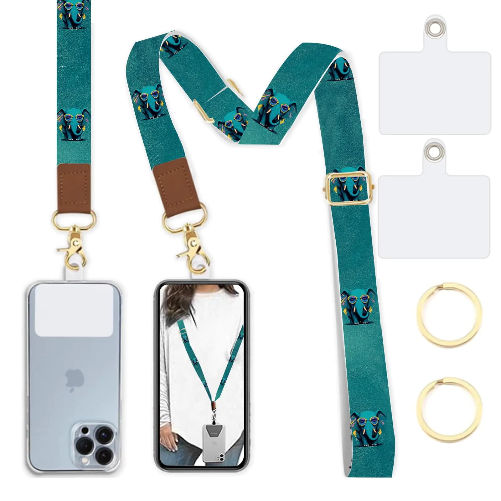 Phone Lanyard Wrist Strap Crossbody Adjustable Cell Phone Lanyard for Around The Neck ShoulderColorful Butterfly Phone Wristlet Strap Funny Lanyard for Keys Phone Case ID Badges Phone Accessories
