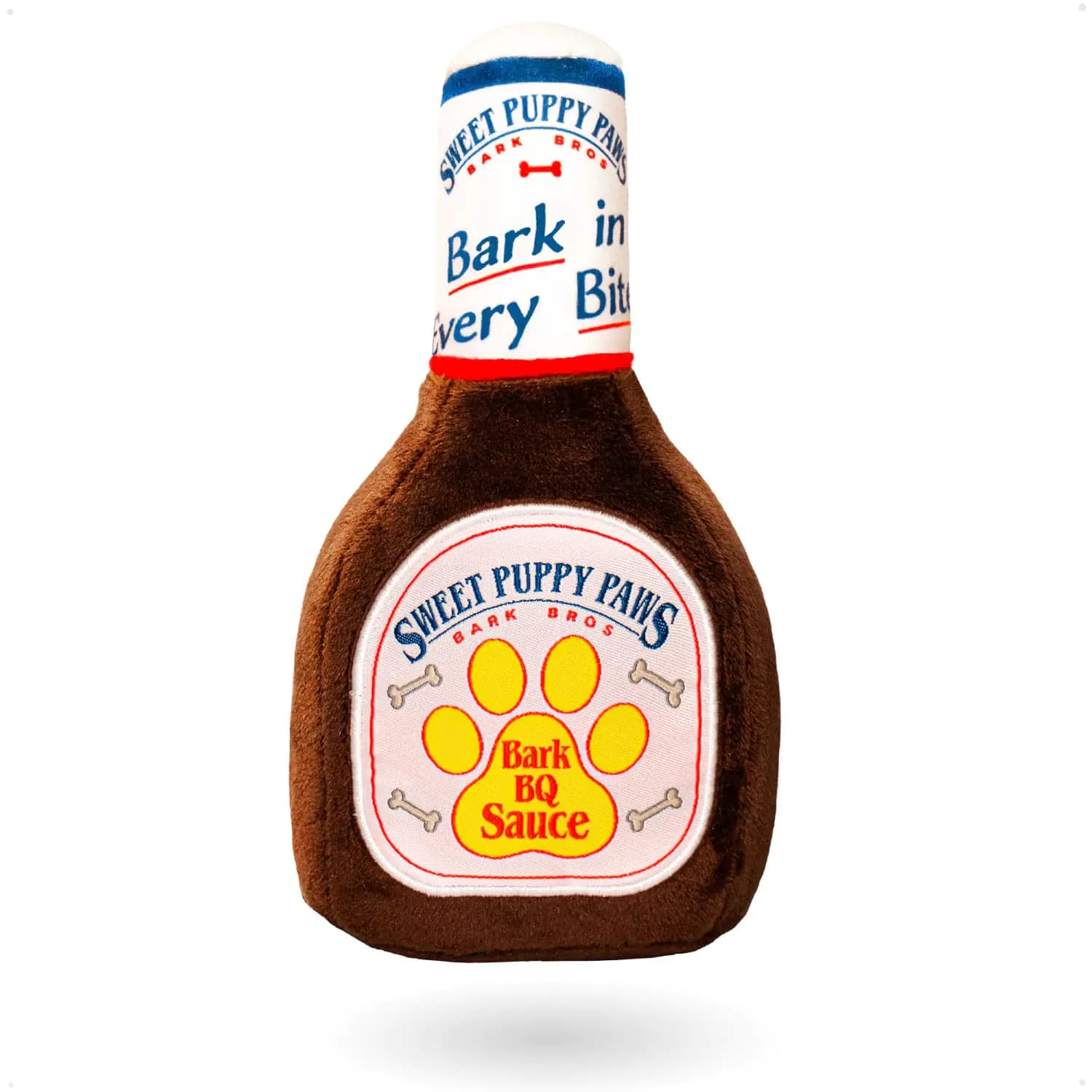Sauce Bottle Plush Squeaky Dog Toy