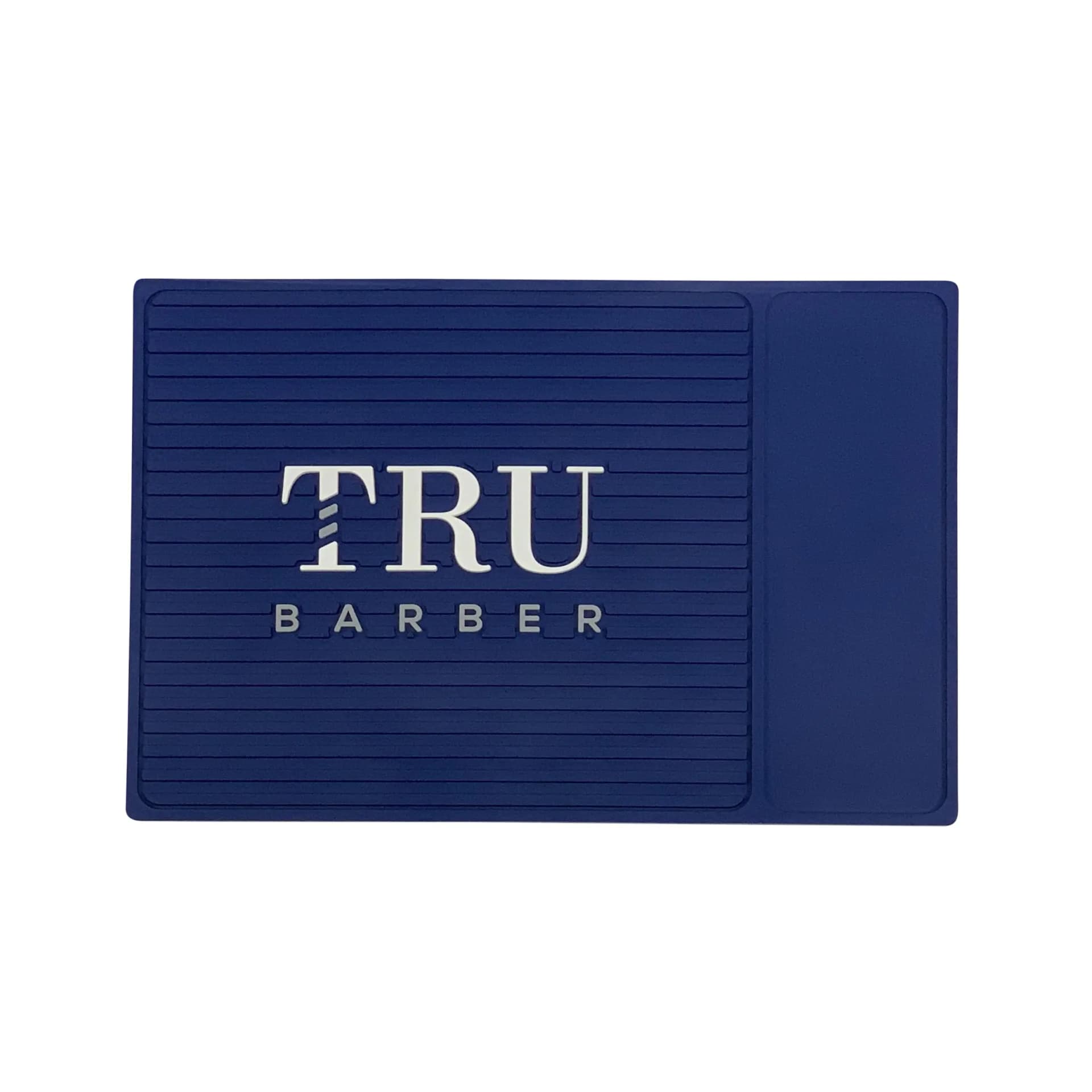 TRU BARBER MAT 14”X 9” (Blue) Flexible PVC Station Mat Professional Mat Salon and Barbershop work Station pads Beauty salon tools hairstylist Counter mat for clippers Anti slip