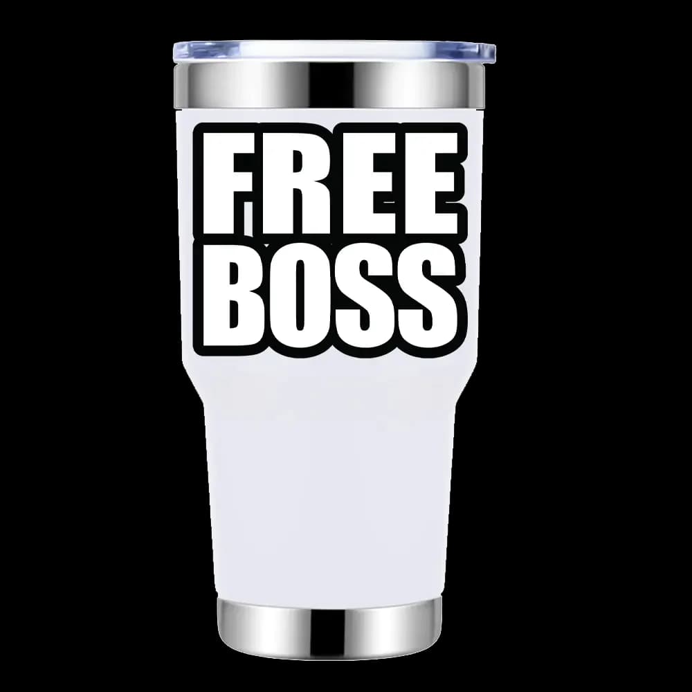 Free Boss 30oz Insulated Vacuum Sealed Tumbler