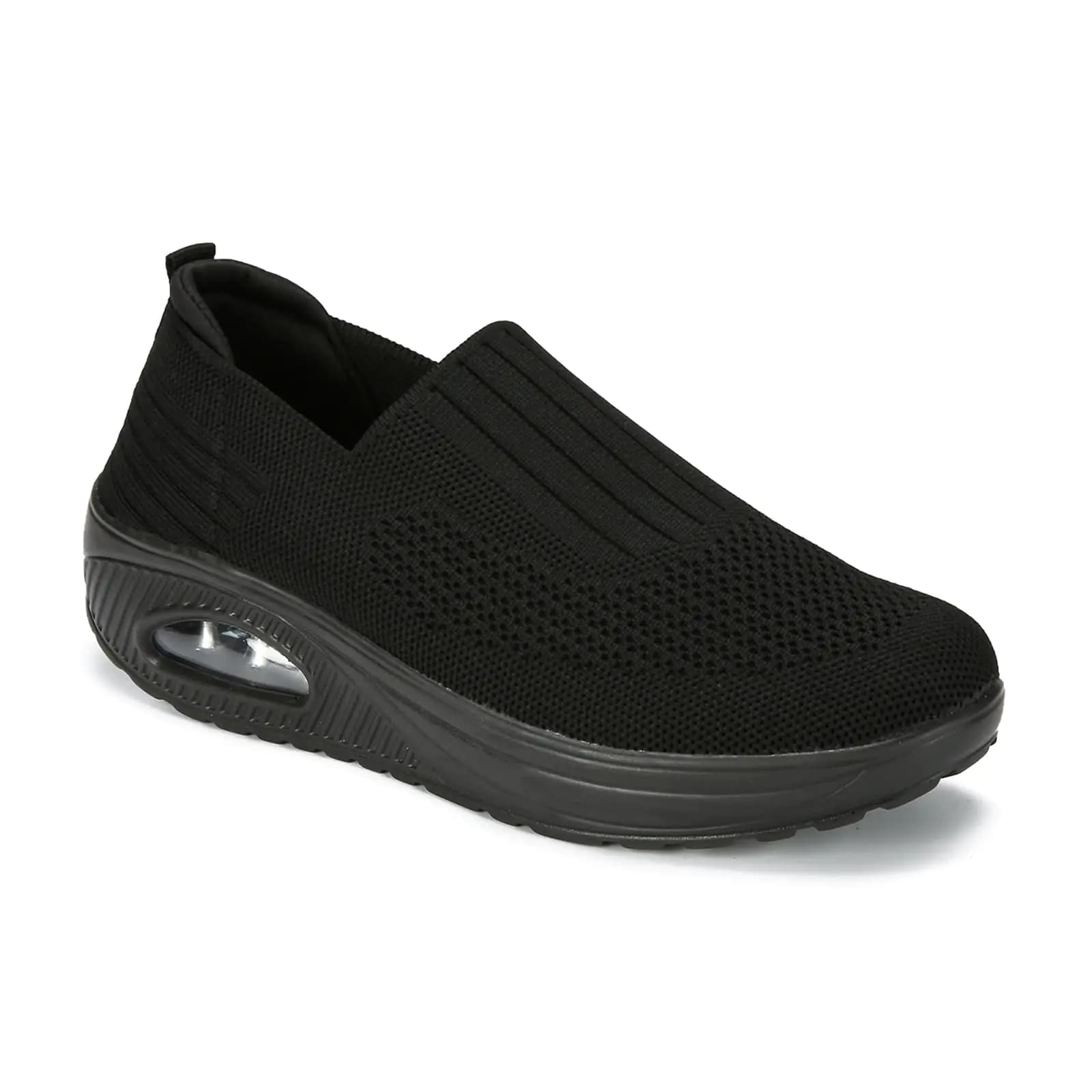 Semshedy Orthopedic Nursing Sneakers Lightweight Walking Shoes Slip-on Wedge Sneakers Diabetic Shoes 2266 Black36