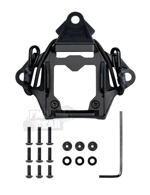 FMATAL GEAR FMA Tactical Helmet NVG Mount Modular Bungee Shroud Sports Camera Bracket Base | for Dummy NVG Sports Camera | Paintball | Airsoft Helmet Accessories (BK)