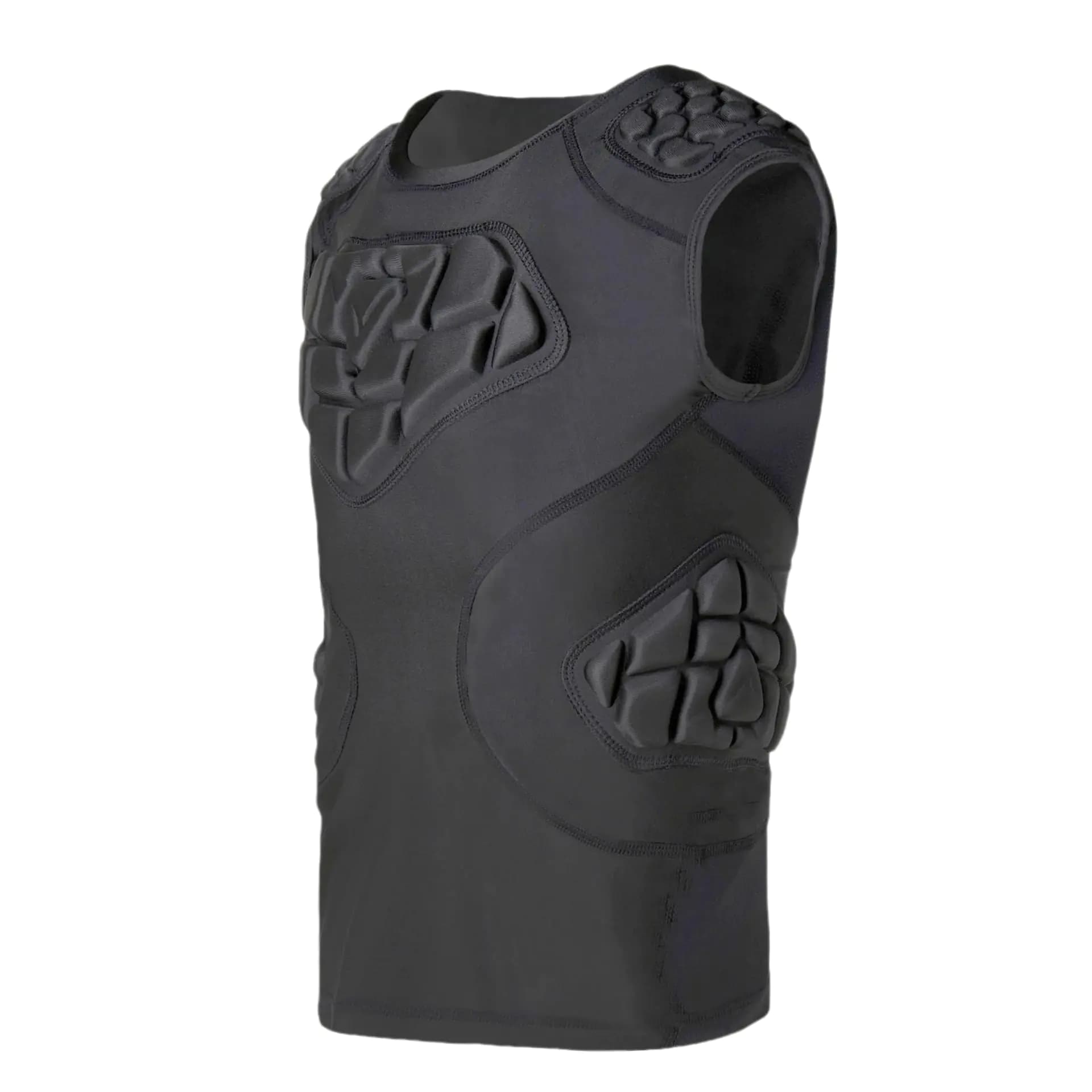 Topeter Padded Compression Shirt with Protective Gear and Shock Guard Sports Vest for Goalkeeper Paintball Airsoft L