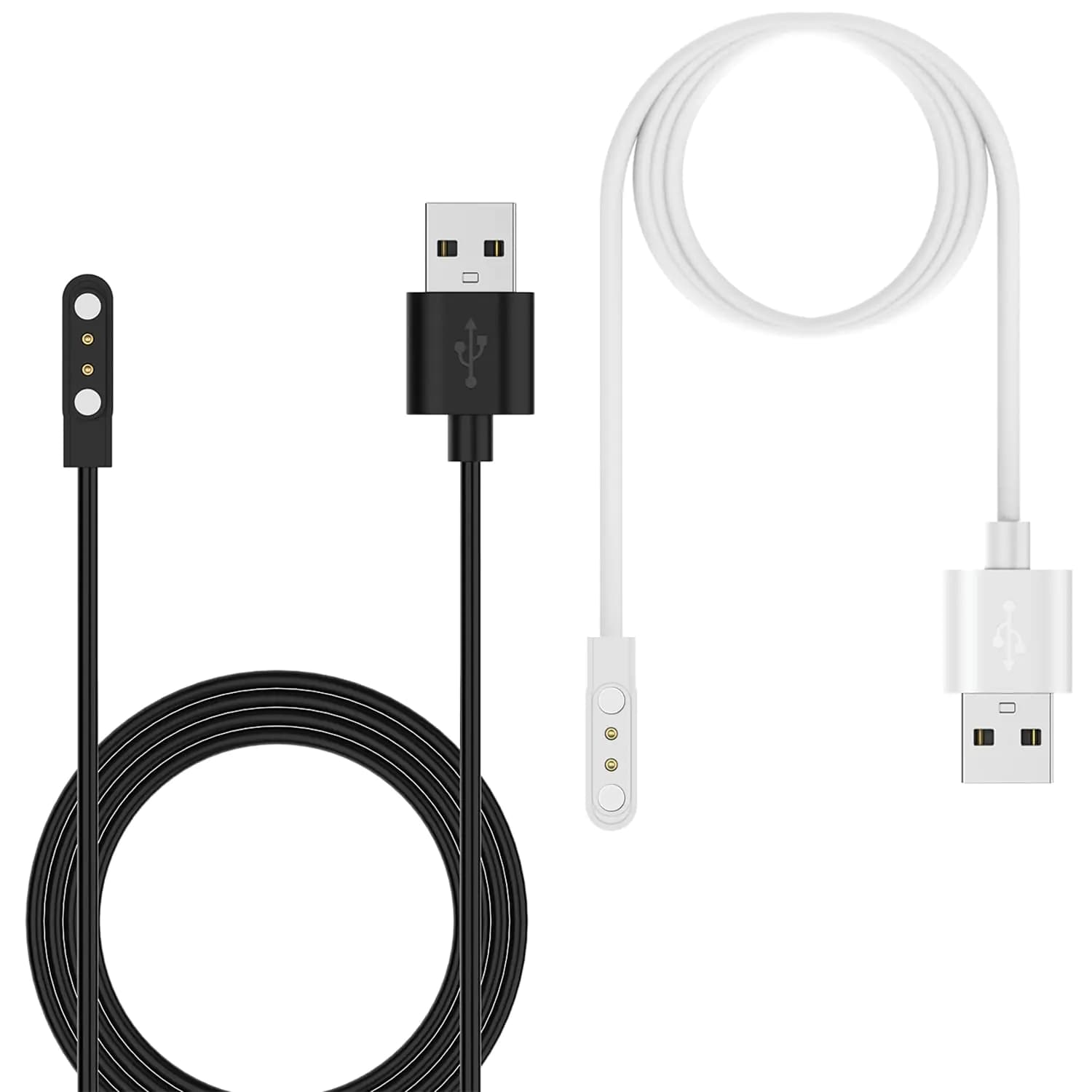 RuenTech Compatible with TOZO S7 S6 S5 Smart Watch Charger USB Charging Cable Replacement Charger for TOZO S7 S6/S5 Smart Watch (Black&White)