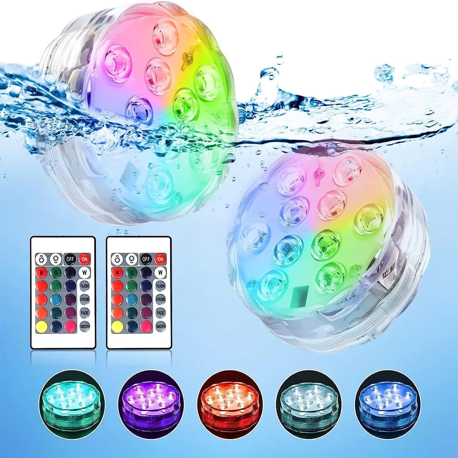 LED 24-Key Remote Colorful Submersible Light for Aquariums