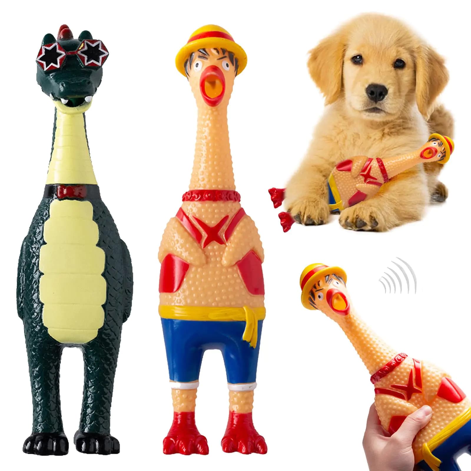 Squeaky Chicken Dog Toy for Small Dogs
