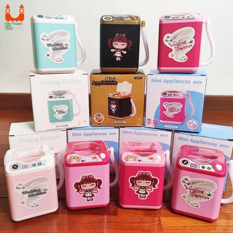Mini Puff Washing Machine Toy for Beauty Makeup Brushes