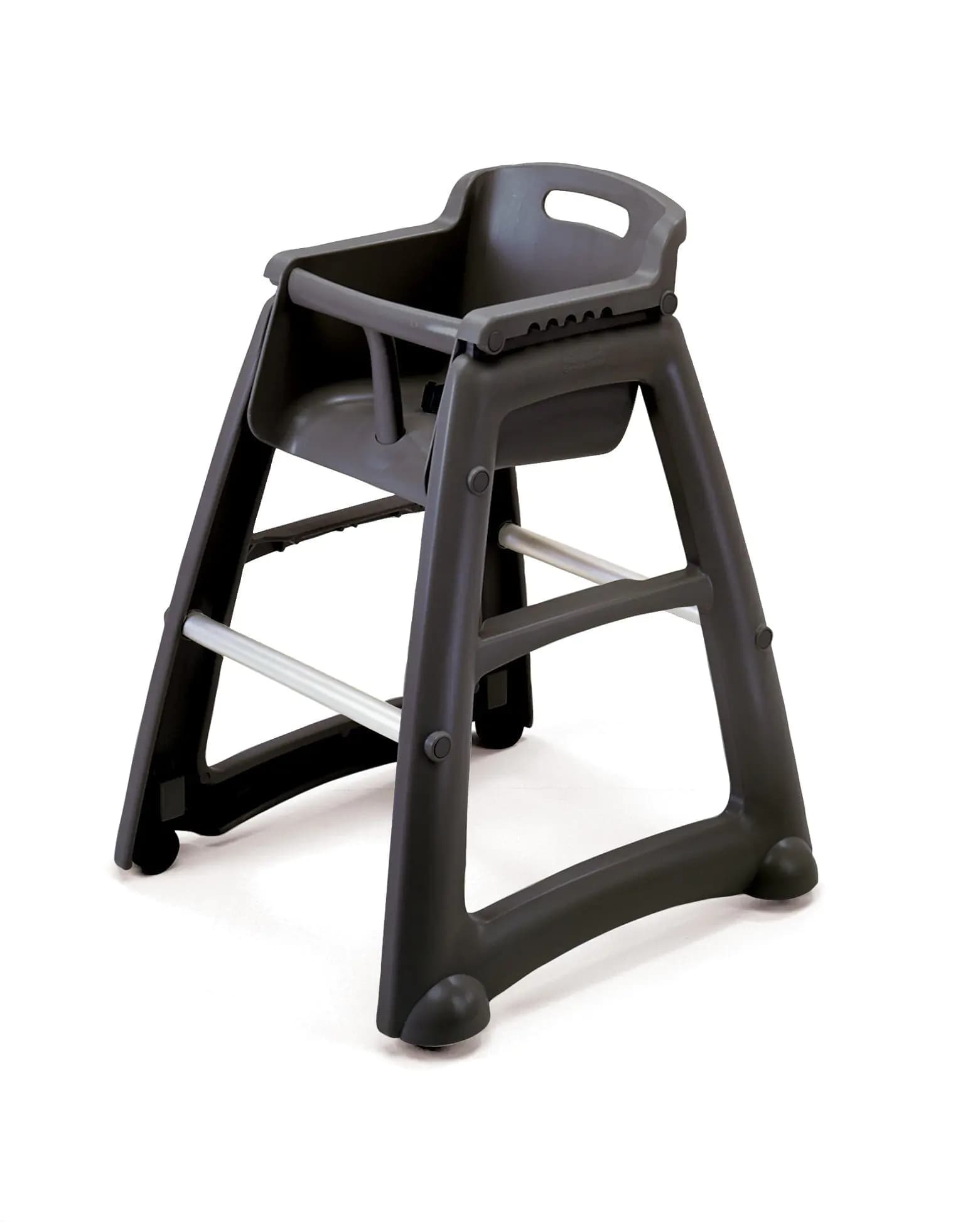 Rubbermaid Commercial Products Sturdy High-Chair 33lb Capacity Black Pre-Assmbled Stackable Fits Under Table for Child/Baby/Toddler Seating