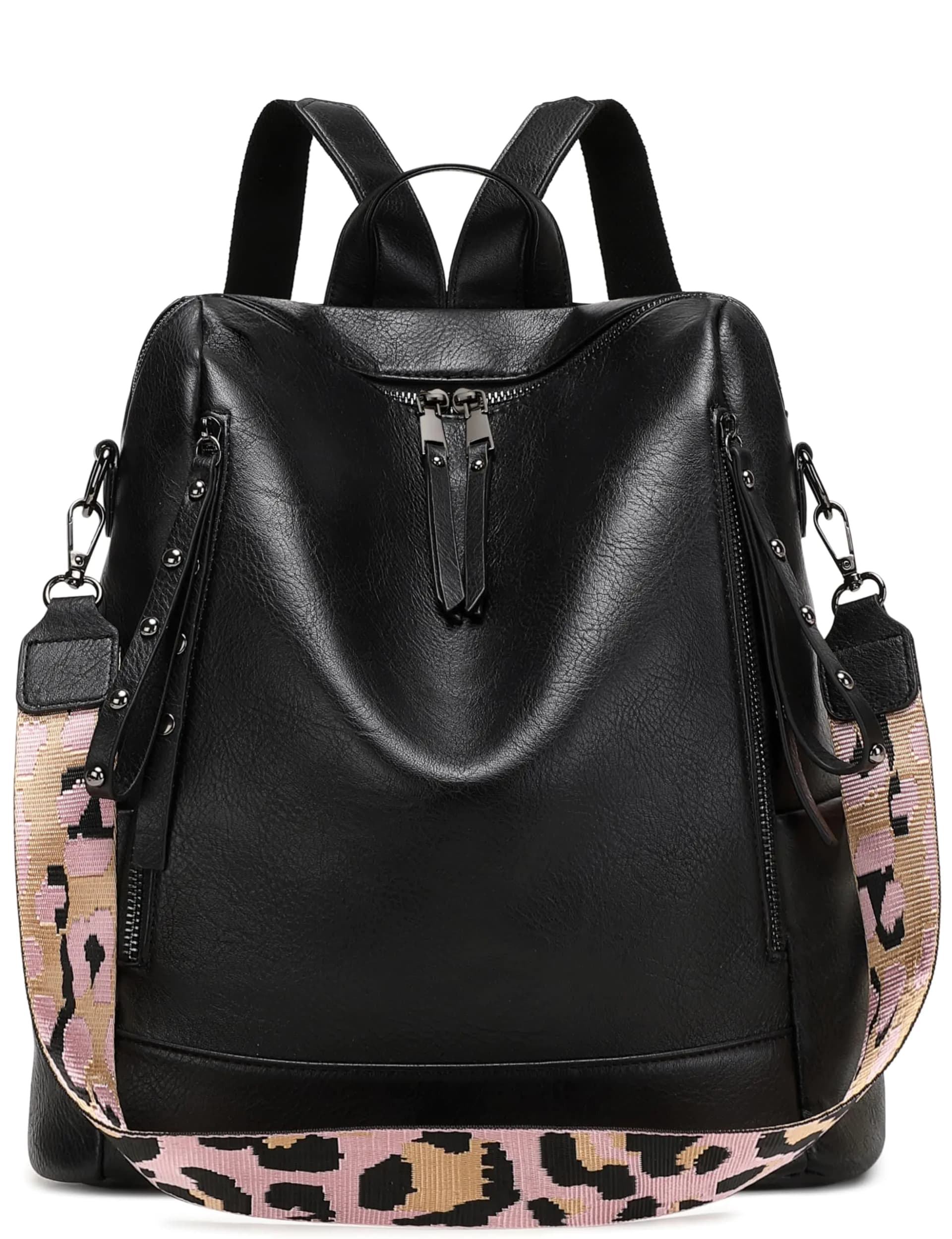 sqlp Backpack Purse for Women Travel Backpack Womens Leather Backpack Fashion Purse Backpack Woman Designer Shoulder Bags Black