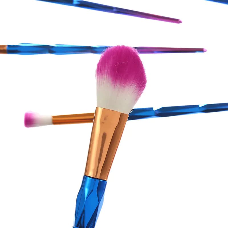 Multicolor Makeup Brushes with Electroplated Finish