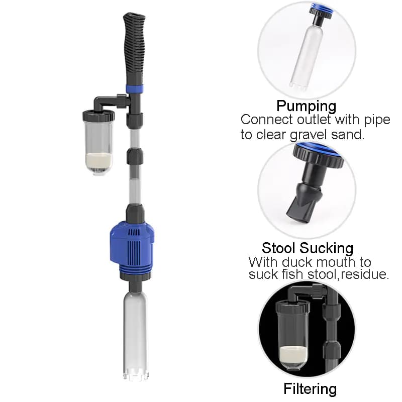 Electric Water Change and Vacuum Cleaner for Aquariums