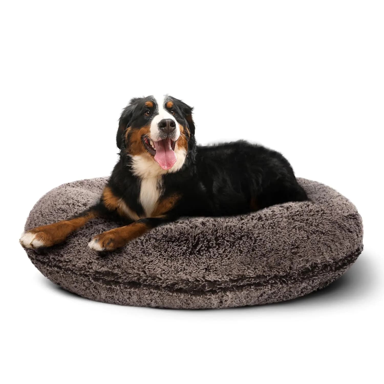Bessie and Barnie Bagel Donut Dog Bed - Extra Plush Faux Fur - Circle/Donut Dog Bed - Waterproof Lining and Removable Washable Cover - Calming Dog Bed - Multiple Sizes & Colors Available