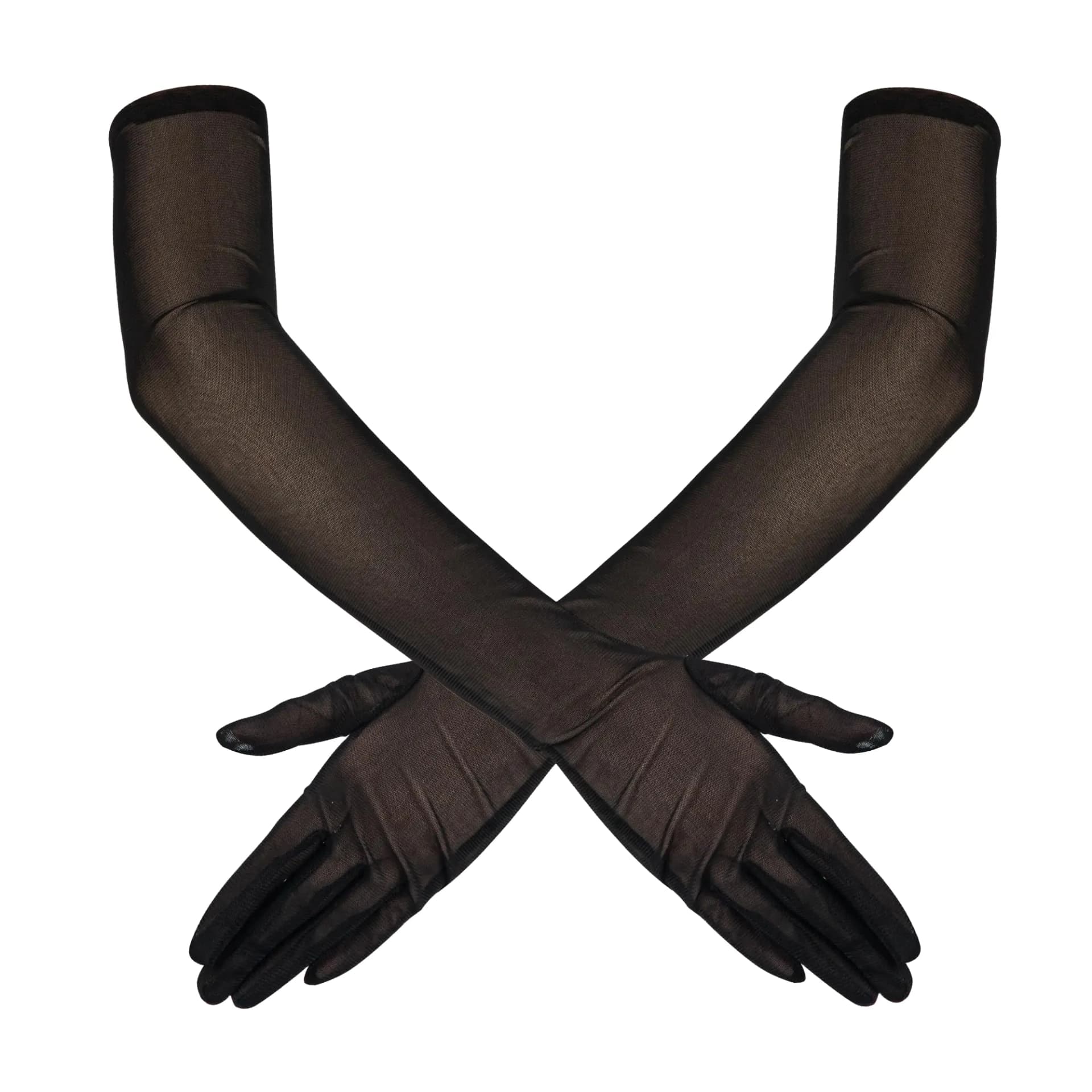 Lace Gloves Black Tulle Gloves Long Elbow Sheer Stretchy Gloves Elegant Bridal Gloves Formal Dance Lace Gloves for Women Dress Costume Accessories Halloween Wedding Opera Tea Party Cosplay Dinner Prom