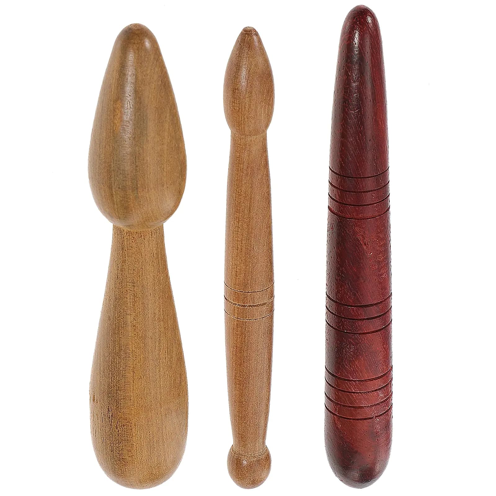 Healeved 3pcs Trigger Point Massage Tool Pen Foot Hand Massage Wooden Stick Tools Deep Tissue Massage Tool Manual Massage Pen for Full Body