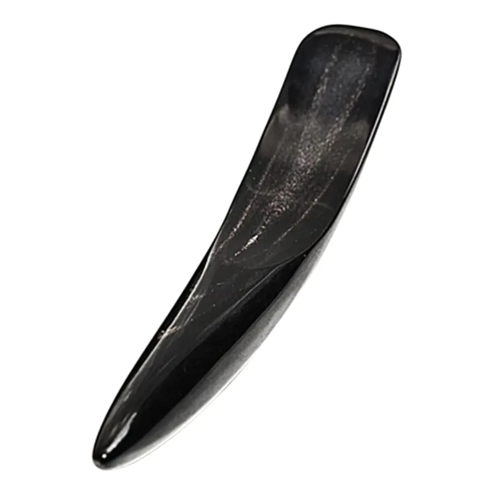 Beaupretty Skin Care Tools Scraping Board Buffalo Horn Tool Natural Board for Body Massage SPA Trigger Point (Black) Hand Tools
