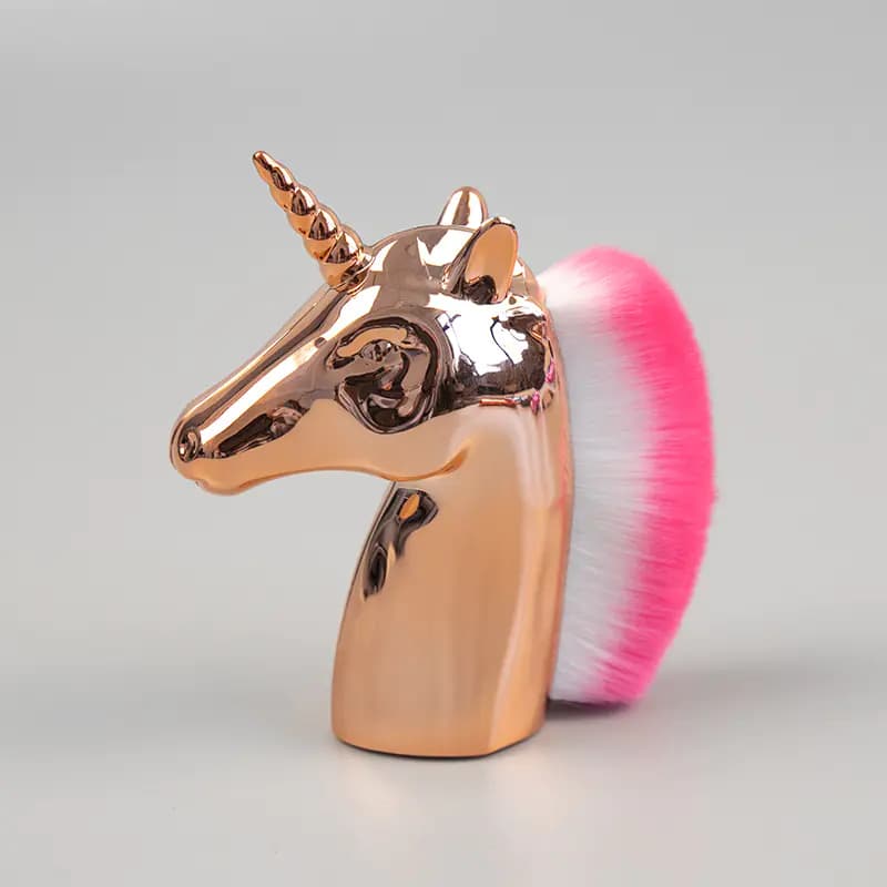Unicorn Makeup Brushes Set - Rose Gold Powder Brush