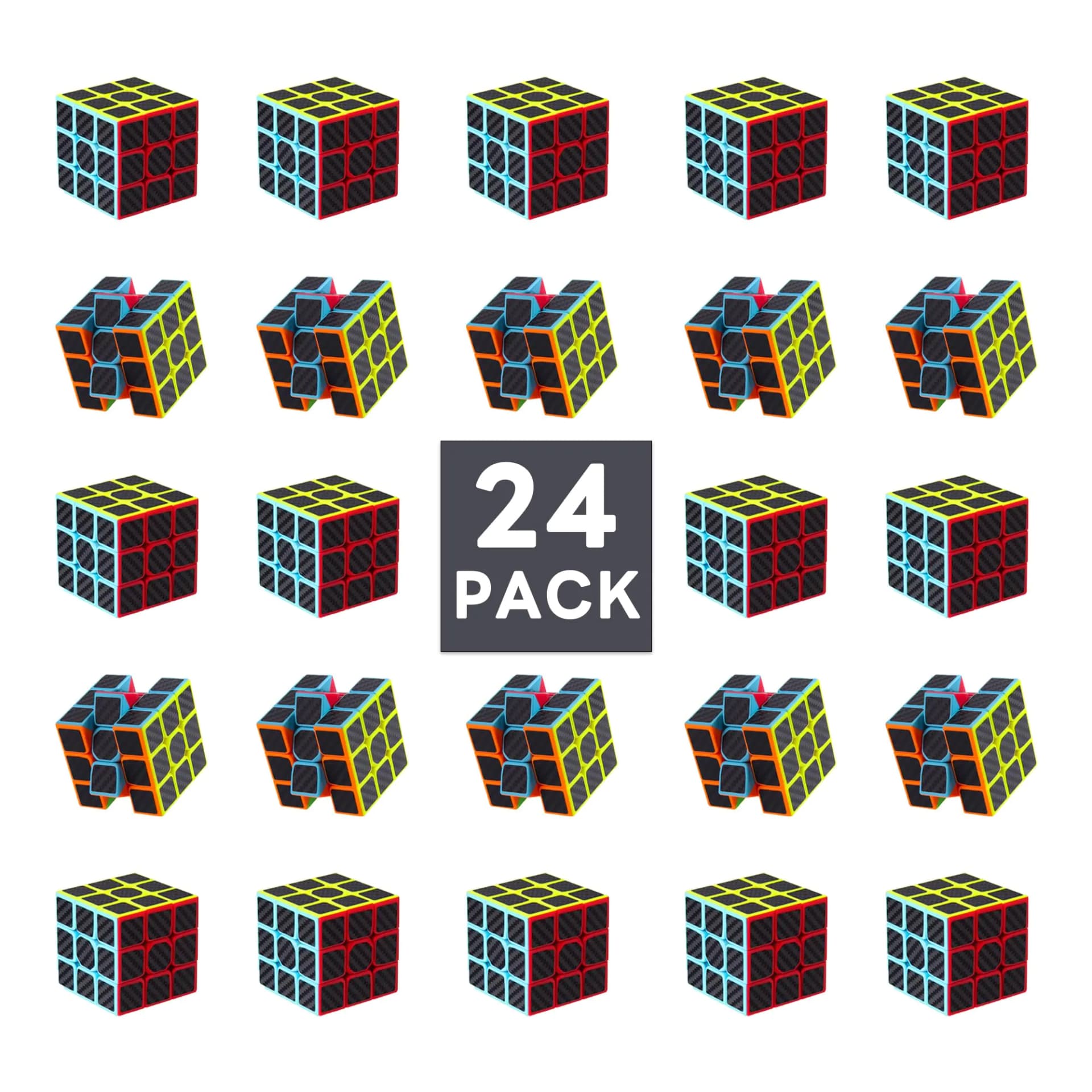 Generic 24 pack 3cm mini cubeMagic Puzzles Puzzle Boxes，Magic Cube，Stress Relief Toys Kids Handheld Games Party Favors，Birthday Party Gifts