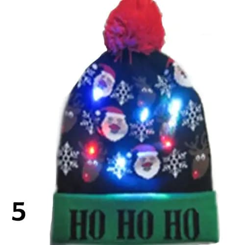 Pom Party Holiday Hats With LED Lights