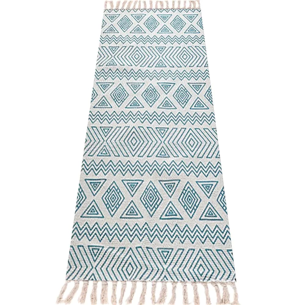 nuveti Cotton Yoga Mat - Cotton Yoga Rug - Absorbent Grippy Tight Weave Ashtanga and Hot Yoga Rug Helps with Slippery Hands and Feet Yoga & Fitness| Meditation Yoga Exercise Mat