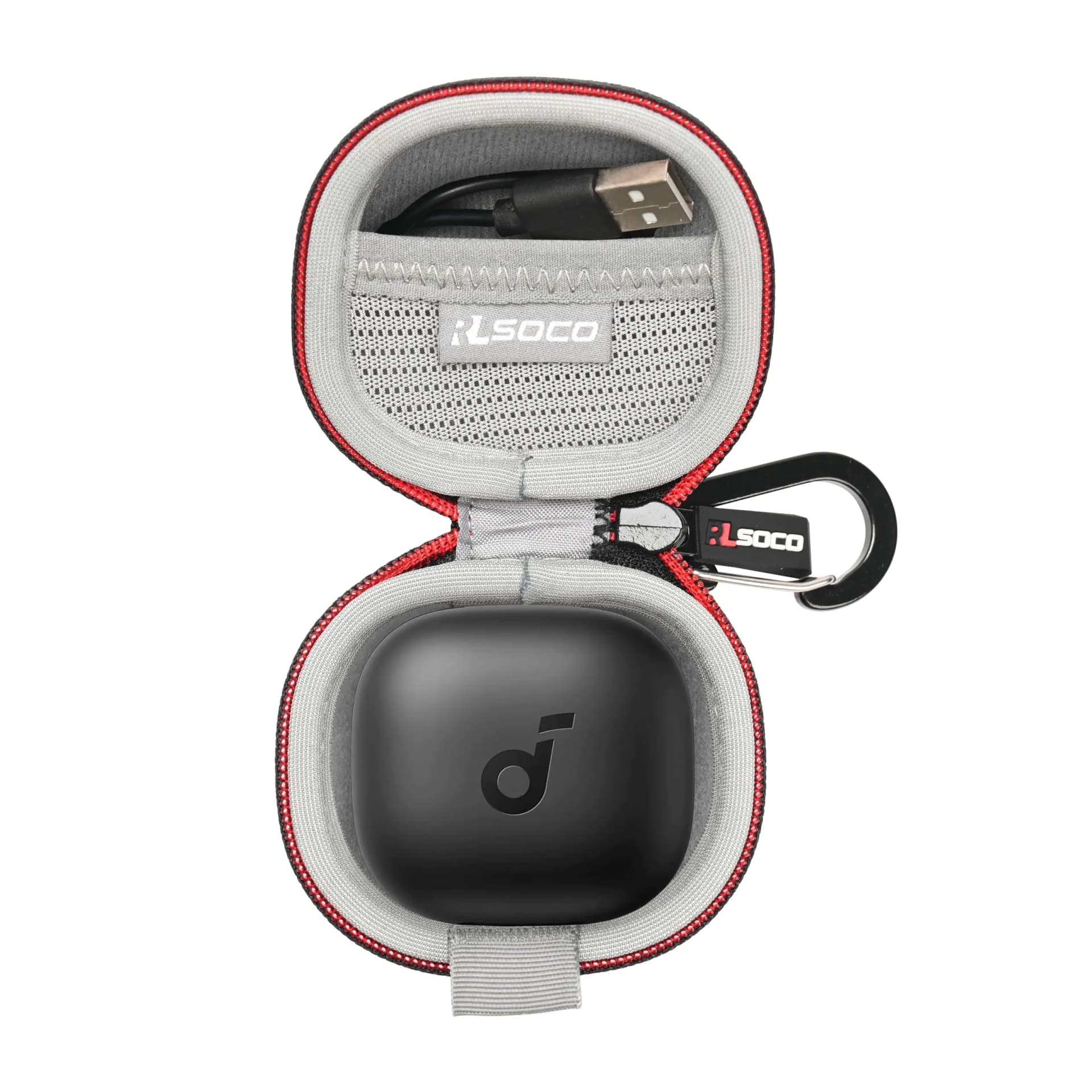 RLSOCO Hard Case for Anker Soundcore P40i Noise Cancelling Wireless Earbuds - Black (Case Only)