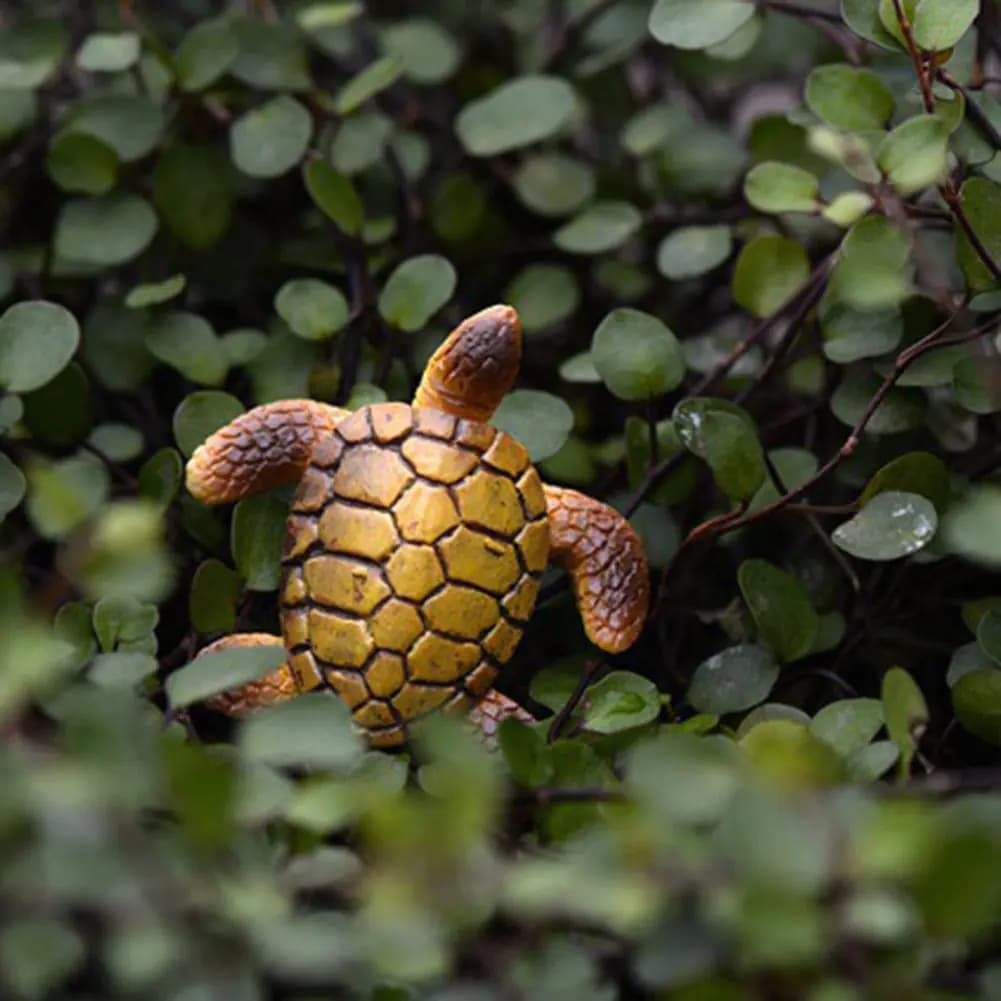 2pcs Mini Sea Turtle Resin Ornaments for Aquariums