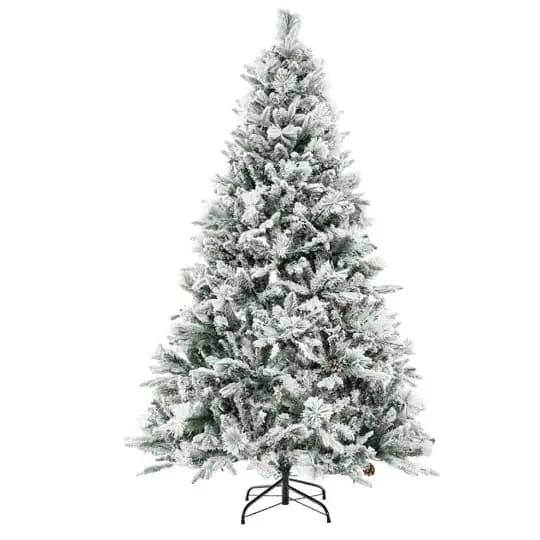 1 Pc Stunning Lighting 4.5 6 7 Feet Artificial Xmas Tree With Pine Needles And LED Lights