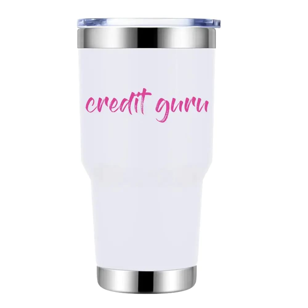 Credit Guru 30oz Insulated Vacuum Sealed Tumbler