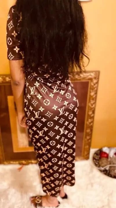 Women Fashion Short Sleeves Long Dress