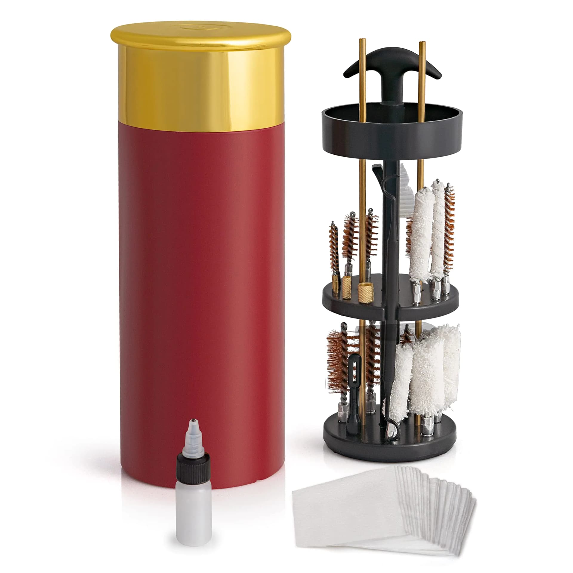 Wild Shot Deluxe Gun Cleaning Kit with Shotgun Shell-Shaped Storage Case Cleaning Tools to Effectively Maintain Handguns Shotguns and Rifles