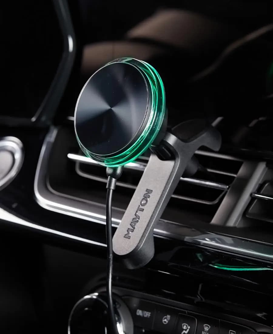 MAYTON MagSafe Car Mount Phone Mount in a car with MagSafe Charger car Mount Charger for MagSafe Car Accessories (MagSafe Mount)
