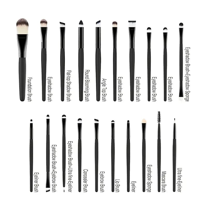 20 Pcs Colorful Soft Makeup Brushes Set and Tools