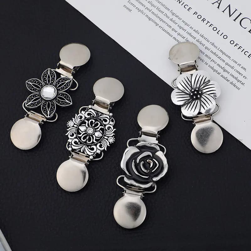Vintage Brooch Scarf Clip for Women's Clothing