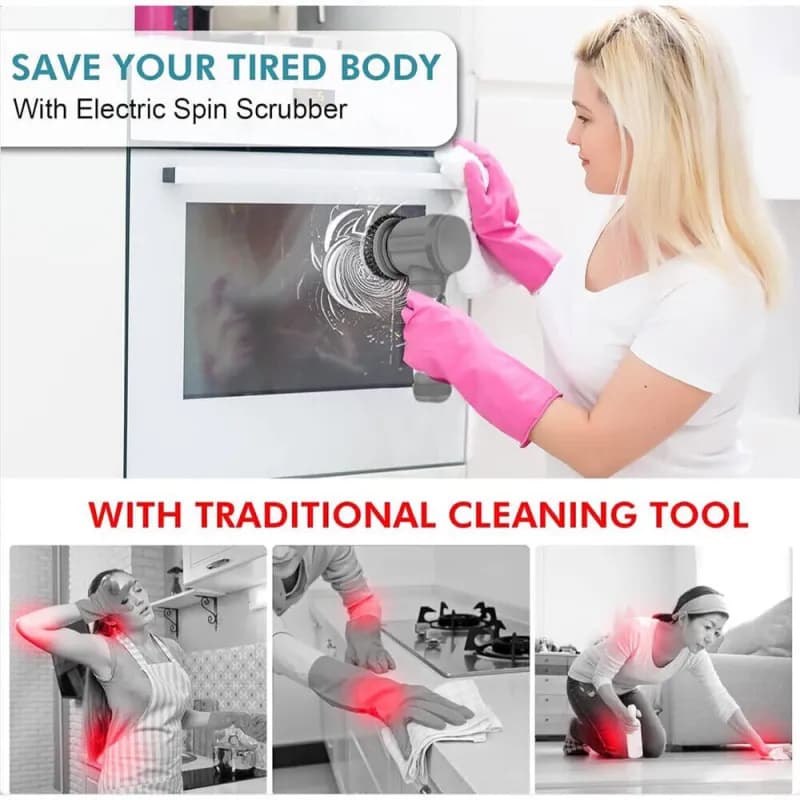 Rechargeable Electric Spin Scrubber