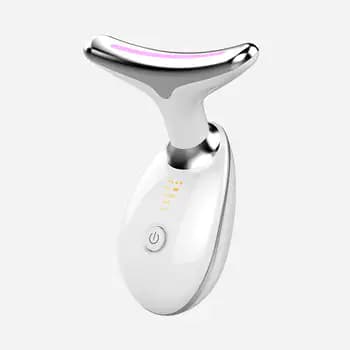Beauty Facial Massager, 7 Color Wavy Acne Beauty Microcurrent Facial Device Skin Firming for Face Neck Beauty Device