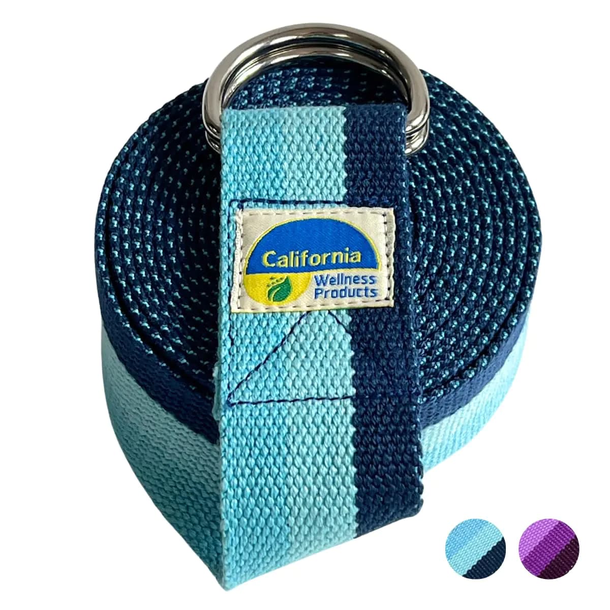 California Wellness Products Yoga Strap - yoga belt strap - yoga straps for stretching - exercise strap with Extra Safe Adjustable D-Ring Buckle for Pilates - yoga band for Women & Men